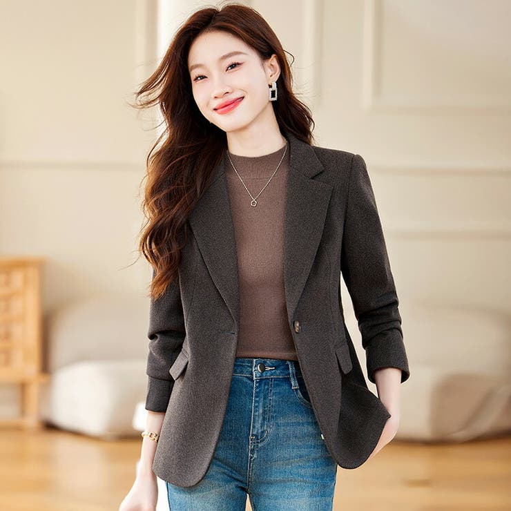 ジャケット 全2色 襟付き[品番：JSFW0014189]｜JS FASHION