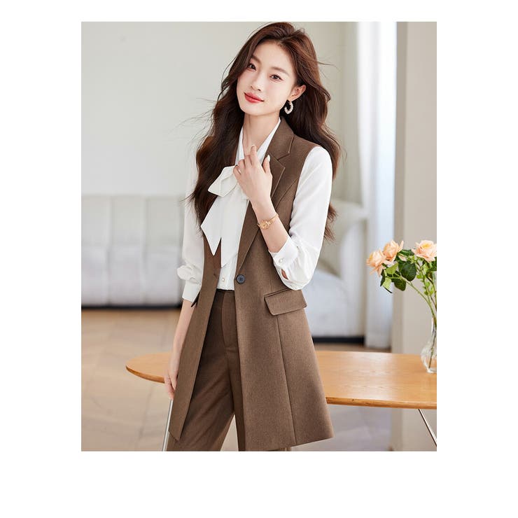 ジレ 単品 全2色[品番：JSFW0014191]｜JS FASHION（ジェーエス