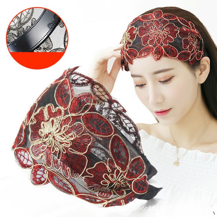 カチューシャ 全5色 刺繍 | JS FASHION | 詳細画像1 