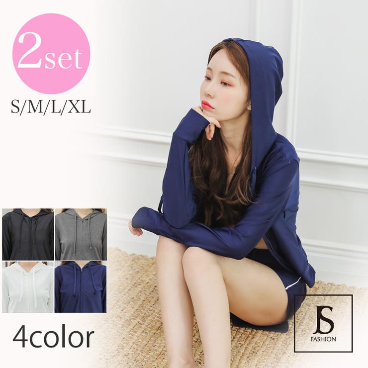 ラッシュガード上下セット 全4色水着セットアプ ショートパンツ 品番 Jsfw Js Fashion ジェーエスファッション の レディースファッション通販 Shoplist ショップリスト