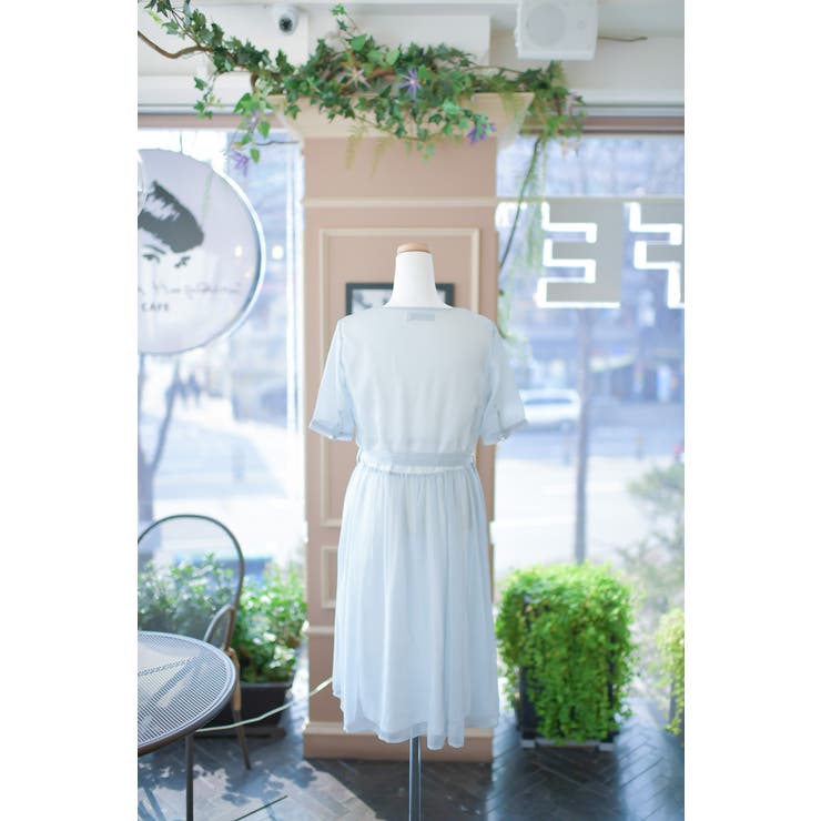 パールビジューボタン 薄手シフォン夏ワンピース Aライン膝丈ワンピース 品番 Jsfw Js Fashion ジェーエスファッション のレディースファッション通販 Shoplist ショップリスト