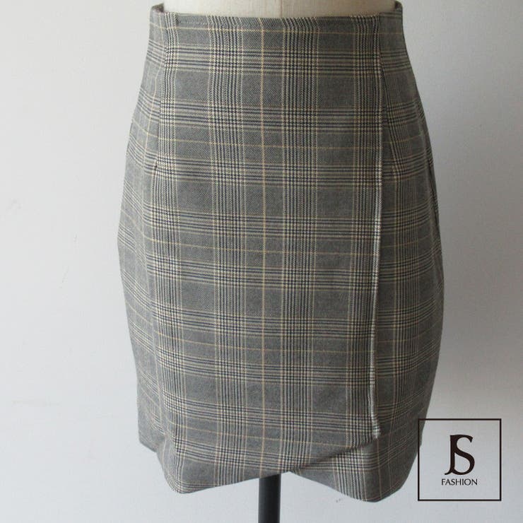 セットアップ チェック柄ジャケットとスカート上下セット アウター