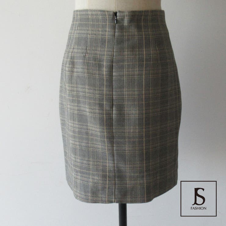 セットアップ チェック柄ジャケットとスカート上下セット アウター