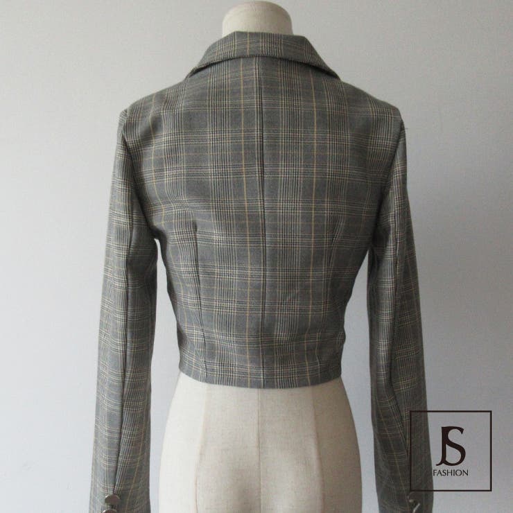 チェック柄ジャケット Mサイズ TRブッチャーグレンチェックストレッチジャケット（セットアップ