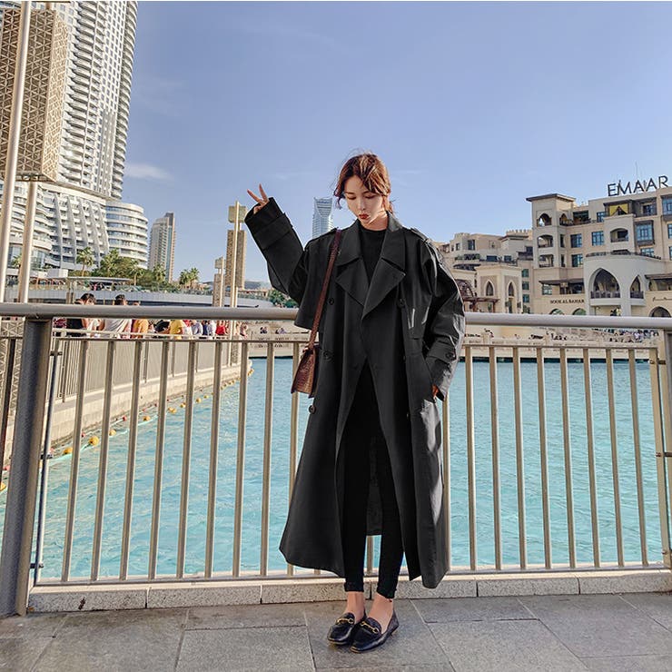 トレンチコート 全2色 ロングコート[品番：JSFW0007171]｜JS FASHION 