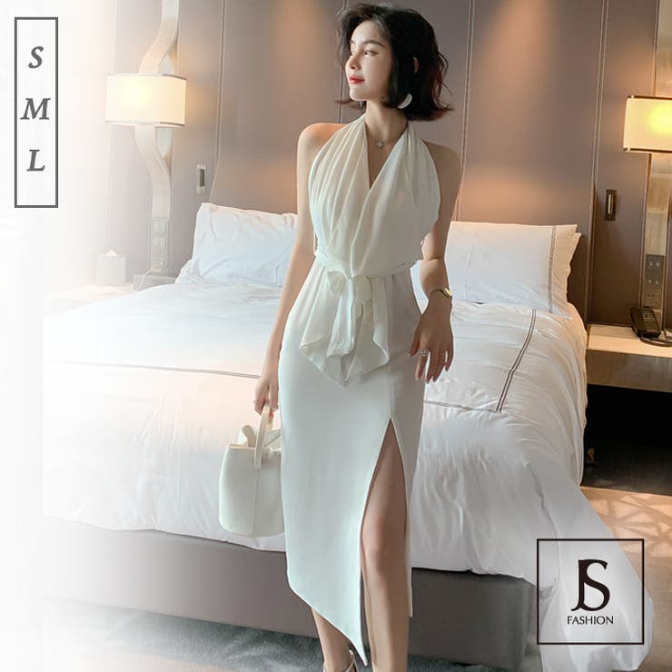 パーティードレス 背中出しがセクシー ホルターネック 品番 Jsfw Js Fashion ジェーエスファッション のレディース ファッション通販 Shoplist ショップリスト