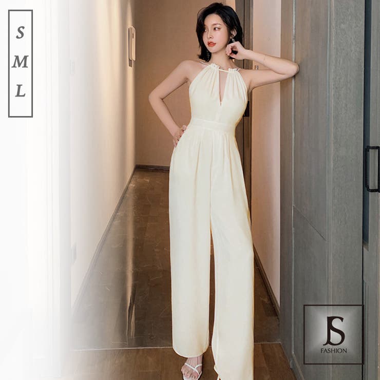 パンツドレス ホルターネック オールインワン[品番：JSFW0007443]｜JS  FASHION（ジェーエスファッション）のレディースファッション通販｜SHOPLIST（ショップリスト）