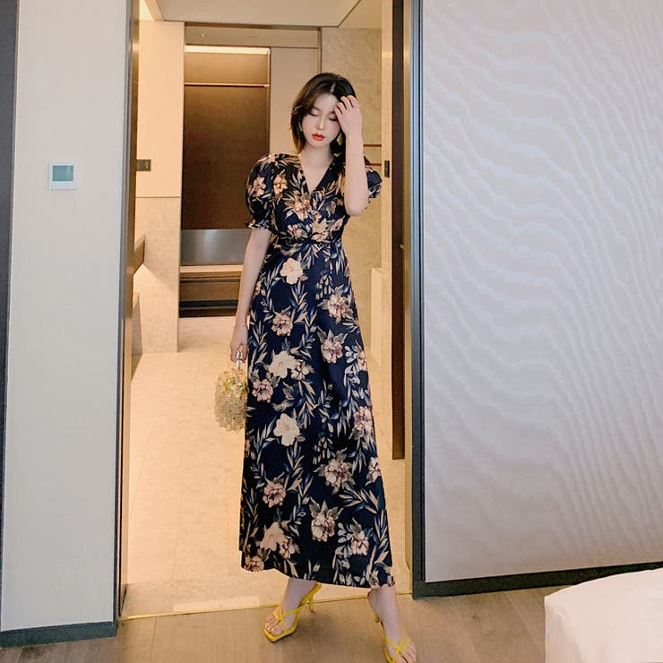 年中活躍✿上品な花柄ロングワンピース☽デートやパーティに 楽天市場】結婚式 ドレス パーティードレス レディース レース