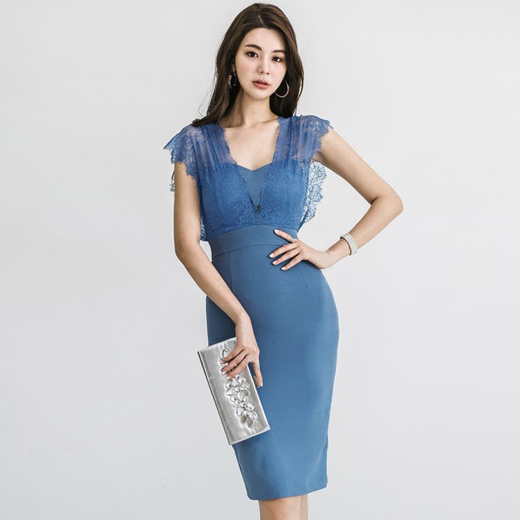 パーティードレス フレンチスリーブ レース切替 品番 Jsfw Js Fashion ジェーエスファッション のレディースファッション 通販 Shoplist ショップリスト