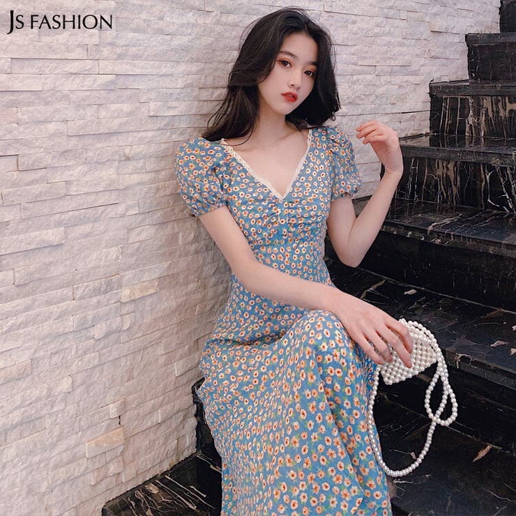 花柄ワンピース Aライン 半袖 品番 Jsfw Js Fashion ジェーエスファッション のレディースファッション 通販 Shoplist ショップリスト