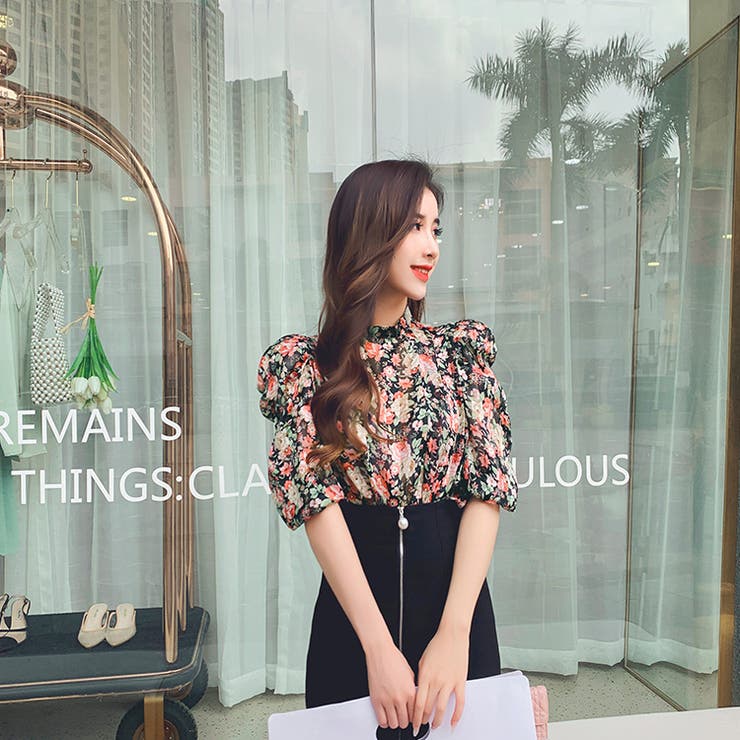 花柄トップス シアートップス レディース[品番：JSFW0007655]｜JS  FASHION（ジェーエスファッション）のレディースファッション通販｜SHOPLIST（ショップリスト）