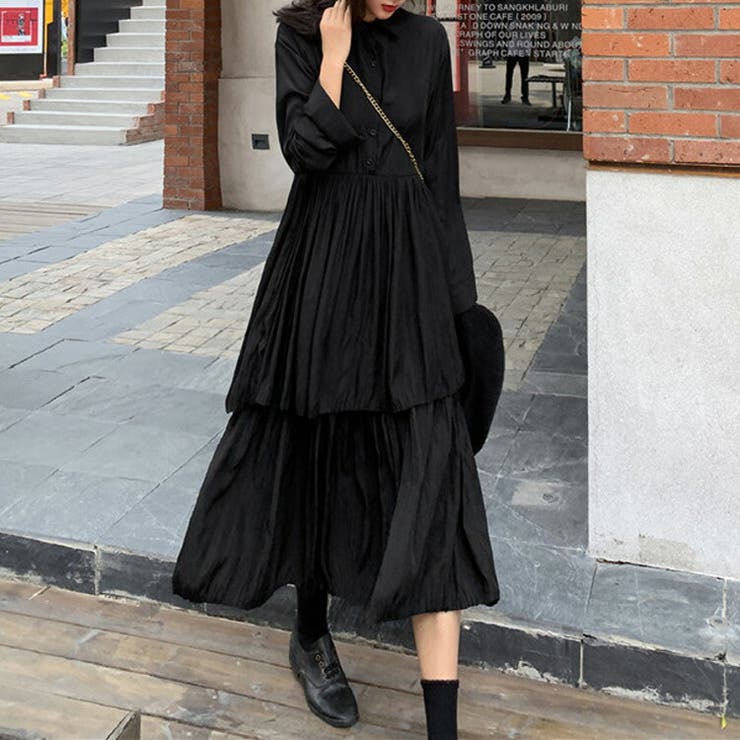 ロングワンピース 全2色 襟付き 品番 Jsfw Js Fashion ジェーエスファッション のレディースファッション通販 Shoplist ショップリスト