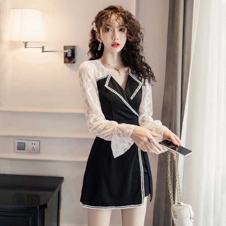 パーティードレス ショーパン付き レース切替 品番 Jsfw Js Fashion ジェーエスファッション のレディースファッション通販 Shoplist ショップリスト