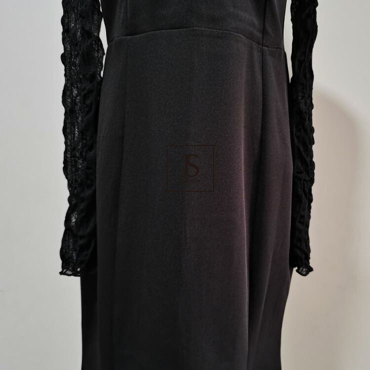 新品☆上質なブラックキャミとシアートップスのセットアップ♡送料込YAMADAYA セットアップ シアートップスとキャミワンピース2点セット