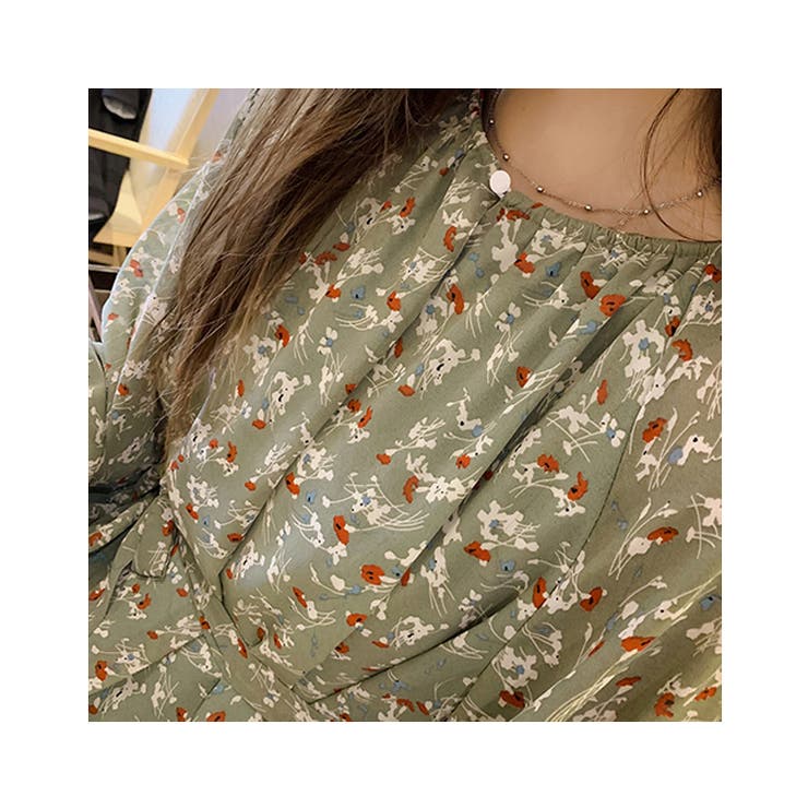 ロングワンピース 2色 小花柄[品番：JSFW0006580]｜JS FASHION