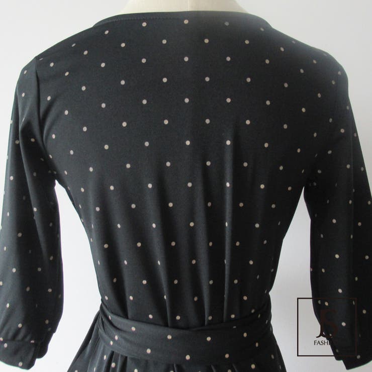 Y's ドット柄ロングワンピース セール】 ドットワンピース （ロング・マキシ丈ワンピース