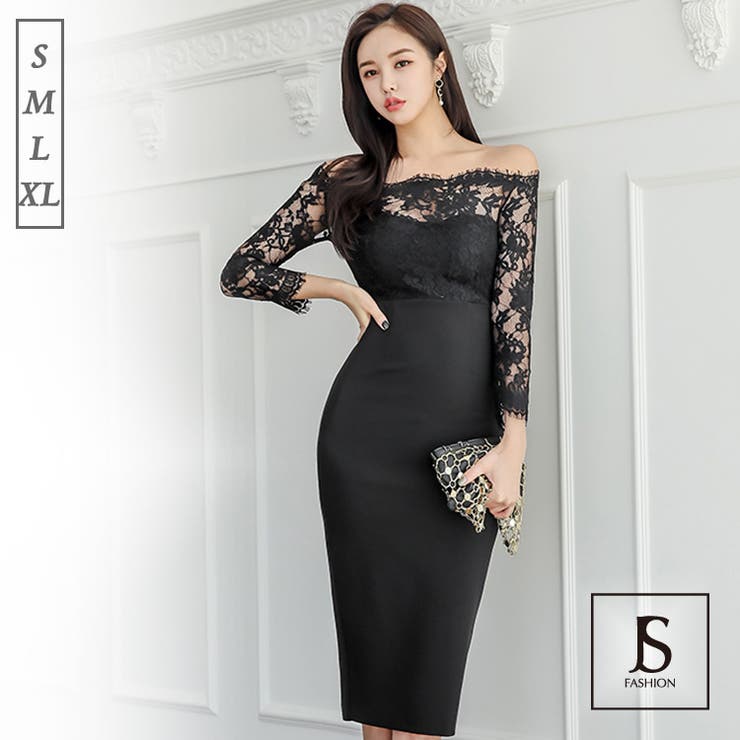 オフショルダー 黒 パーティードレス GIRL DRESS FOR NOW ドレス マルチway バルーン オフショルダー