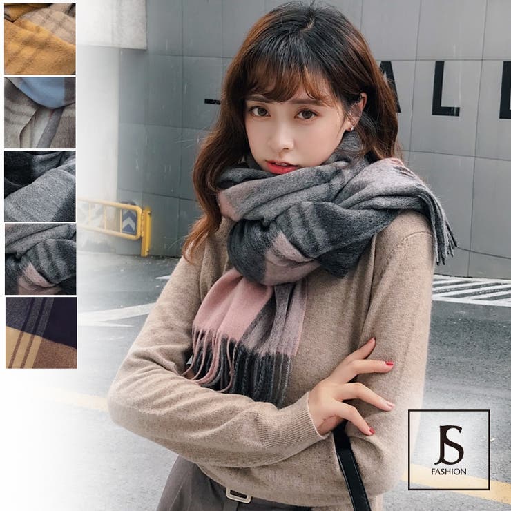 チェック柄マフラー 全5色 ストール 品番 Jsfw Js Fashion ジェーエスファッション のレディースファッション通販 Shoplist ショップリスト