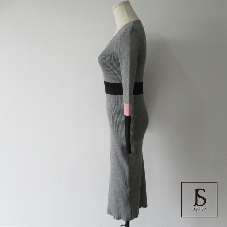 ニットワンピース 2色 配色 | JS FASHION | 詳細画像12 