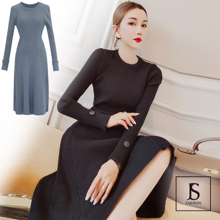SALE *maje* ロゴストラップリブニットワンピース SALE *maje* ロゴストラップリブニットワンピース