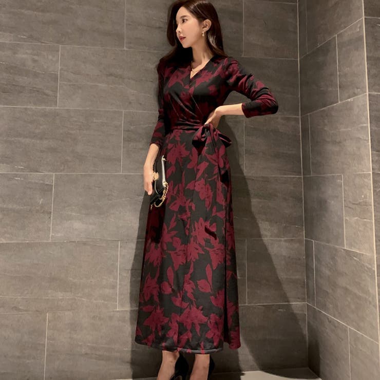 ロングワンピース 柄プリント 全開カシュクールワンピース 品番 Jsfw Js Fashion ジェーエスファッション のレディースファッション通販 Shoplist ショップリスト