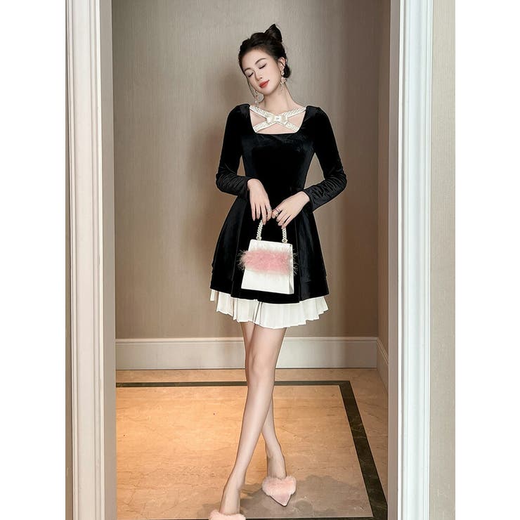 ドレスワンピース パーティードレス お呼ばれドレス[品番：JSFW0014723