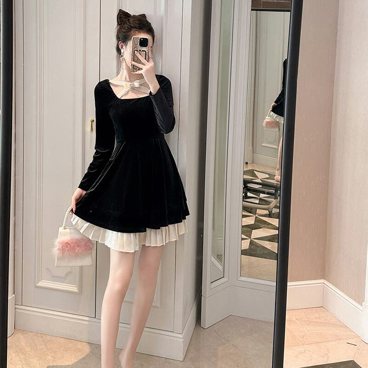 ワンピース　ドレス　お呼ばれ 楽天市場】パーティードレス レースワンピース 結婚式 二次会 演奏会