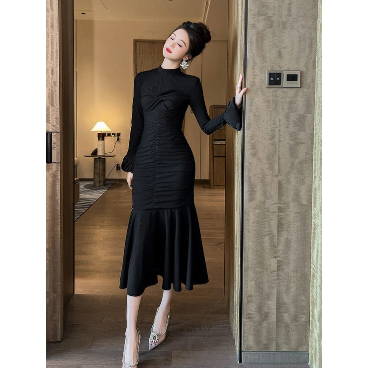 ロング ドレスワンピース マーメイド[品番：JSFW0014725]｜JS FASHION（ジェーエスファッション）のレディースファッション 通販｜SHOPLIST（ショップリスト）