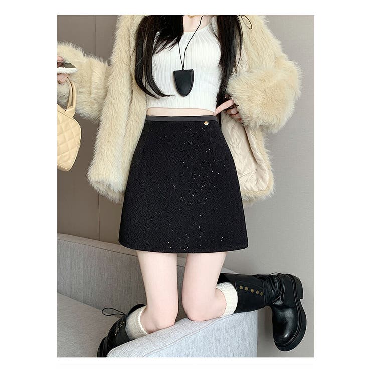 マルボン レディース ゴルフAラインスカート シンプル包臀デザイン