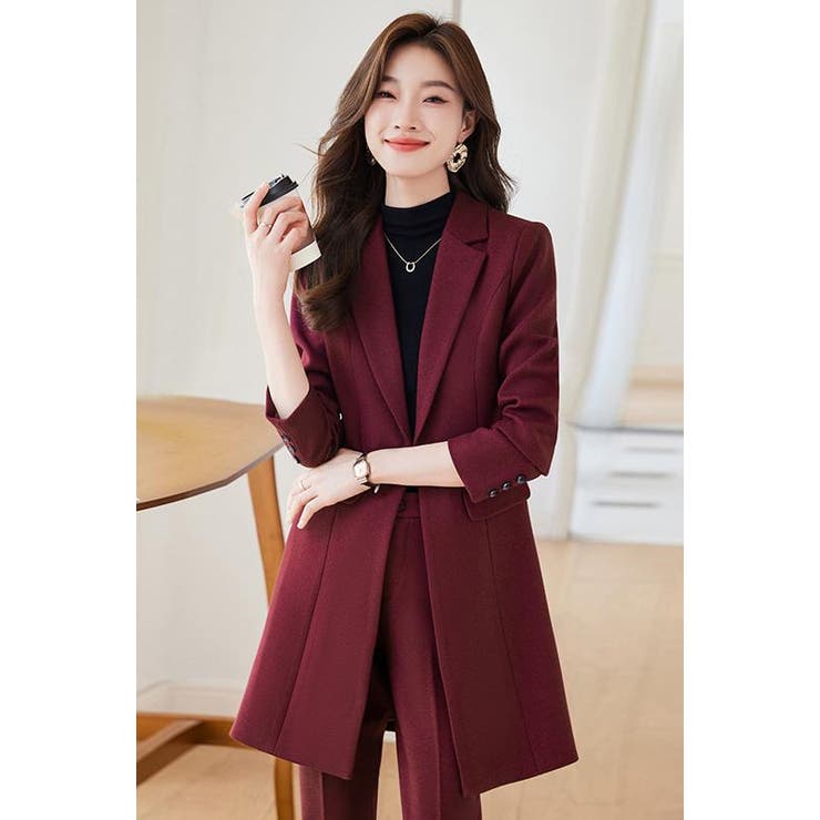 2点セット【スーツジャケット+パンツ】セットアップ パンツスーツ 全3色 | JS FASHION | 詳細画像4 