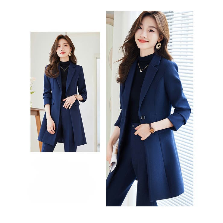 2点セット【スーツジャケット+パンツ】セットアップ パンツスーツ 全3色 | JS FASHION | 詳細画像10 