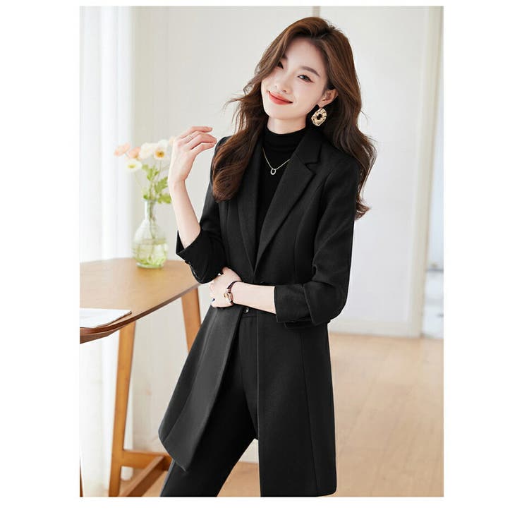 2点セット【スーツジャケット+パンツ】セットアップ パンツスーツ 全3色 | JS FASHION | 詳細画像12 