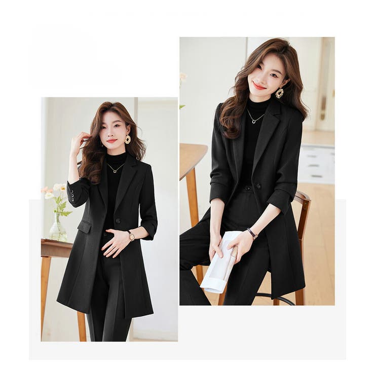 2点セット【スーツジャケット+パンツ】セットアップ パンツスーツ 全3色 | JS FASHION | 詳細画像13 