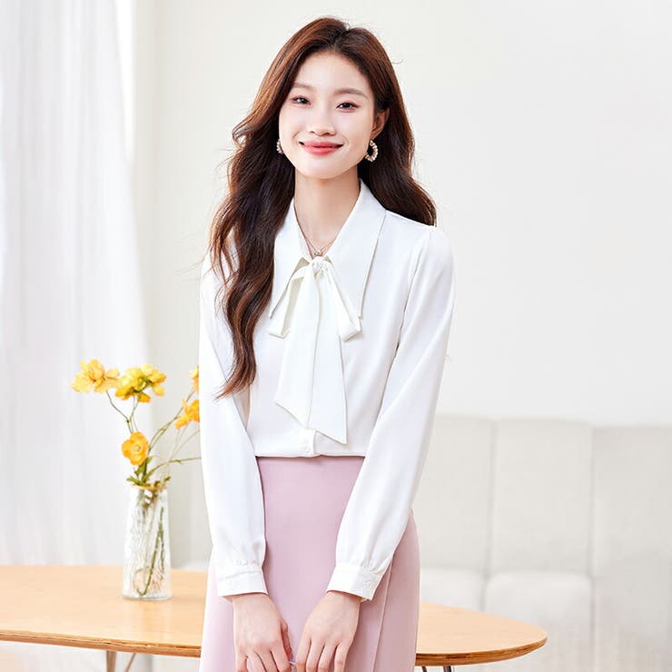 ブラウス 全2色 フロントリボン | JS FASHION | 詳細画像2 