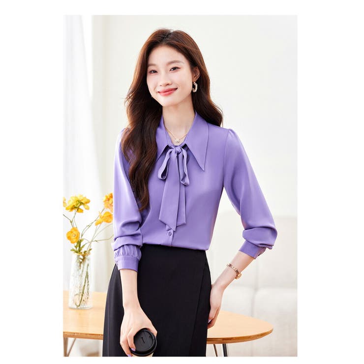 ブラウス 全2色 フロントリボン | JS FASHION | 詳細画像7 