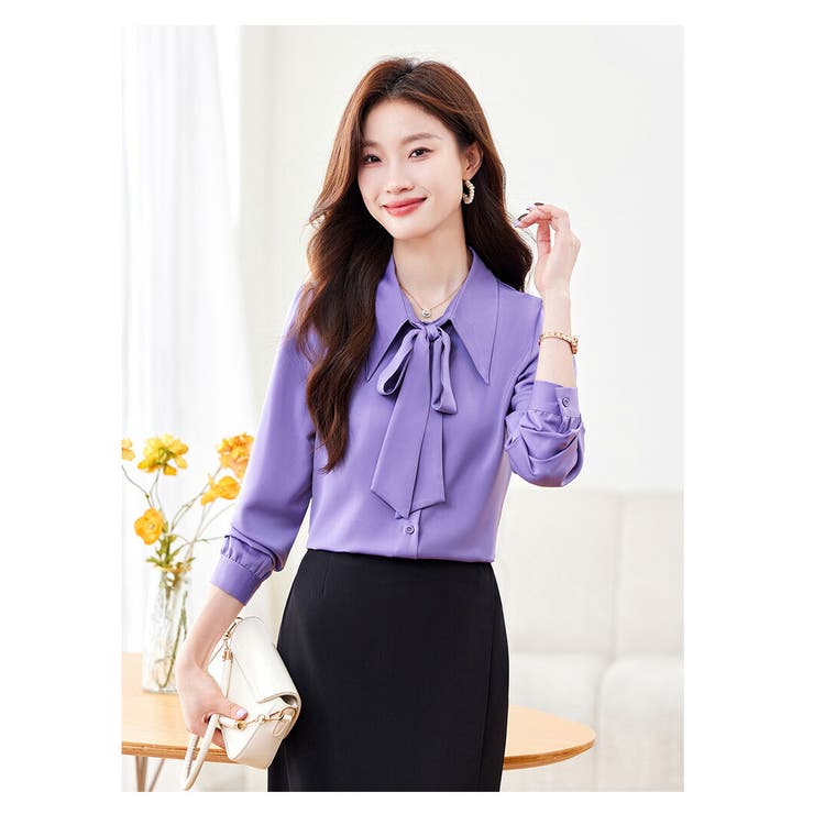 ブラウス 全2色 フロントリボン | JS FASHION | 詳細画像9 