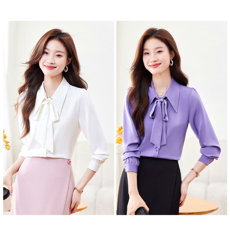 ブラウス 全2色 フロントリボン | JS FASHION | 詳細画像14 