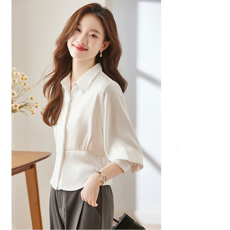 ブラウス 全2色 タック入り[品番：JSFW0014745]｜JS  FASHION（ジェーエスファッション）のレディースファッション通販｜SHOPLIST（ショップリスト）