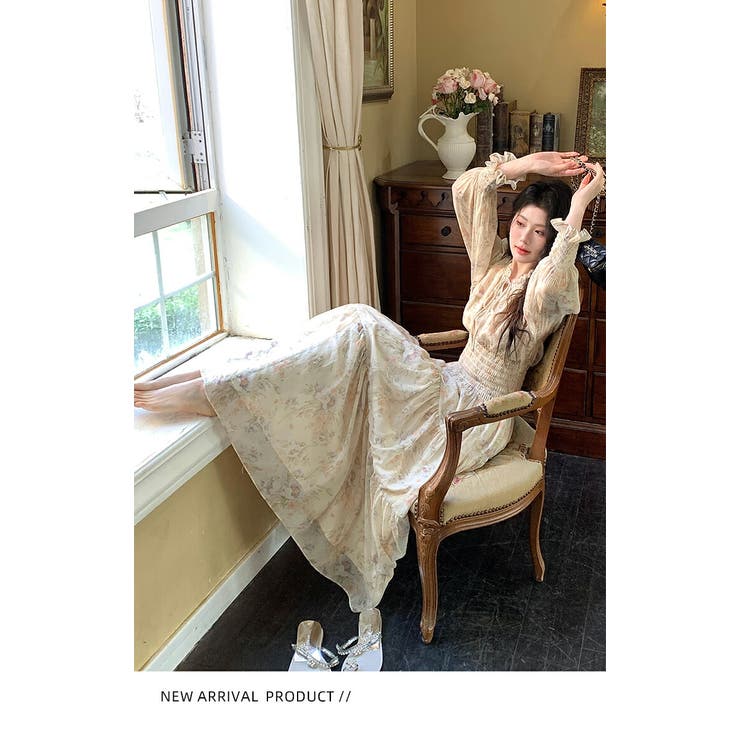 小花柄 ワンピース ロング | JS FASHION | 詳細画像15 