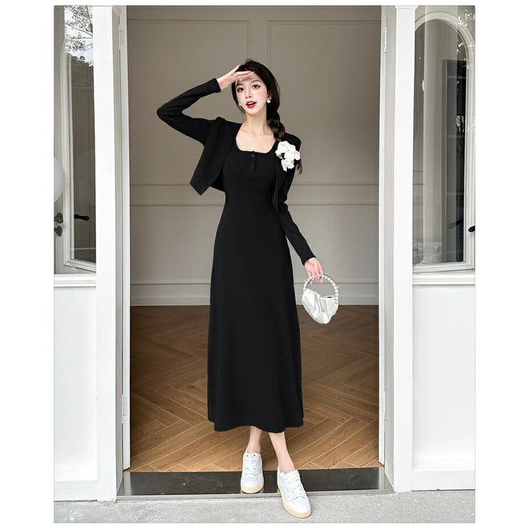 2点セットセットアップ 全2色 ショート丈カーディガン | JS FASHION | 詳細画像5 