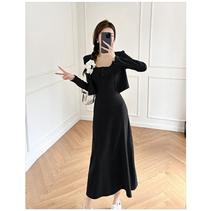 2点セットセットアップ 全2色 ショート丈カーディガン | JS FASHION | 詳細画像6 