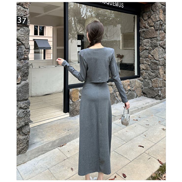 2点セットセットアップ 全2色 ショート丈カーディガン | JS FASHION | 詳細画像13 