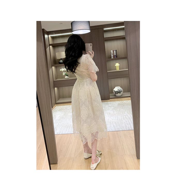 総レースワンピース 3色展開 シャツワンピ | JS FASHION | 詳細画像11 