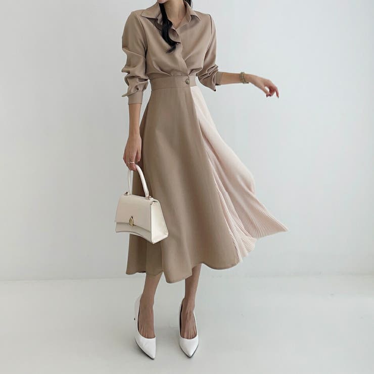 バイカラーワンピース 3色展開 シャツワンピース | JS FASHION | 詳細画像12