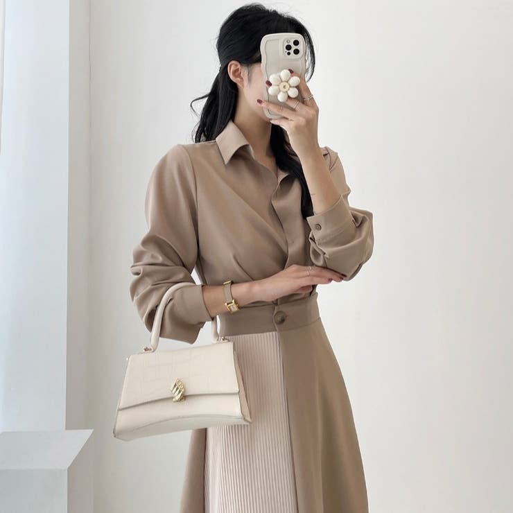 バイカラーワンピース 3色展開 シャツワンピース | JS FASHION | 詳細画像8