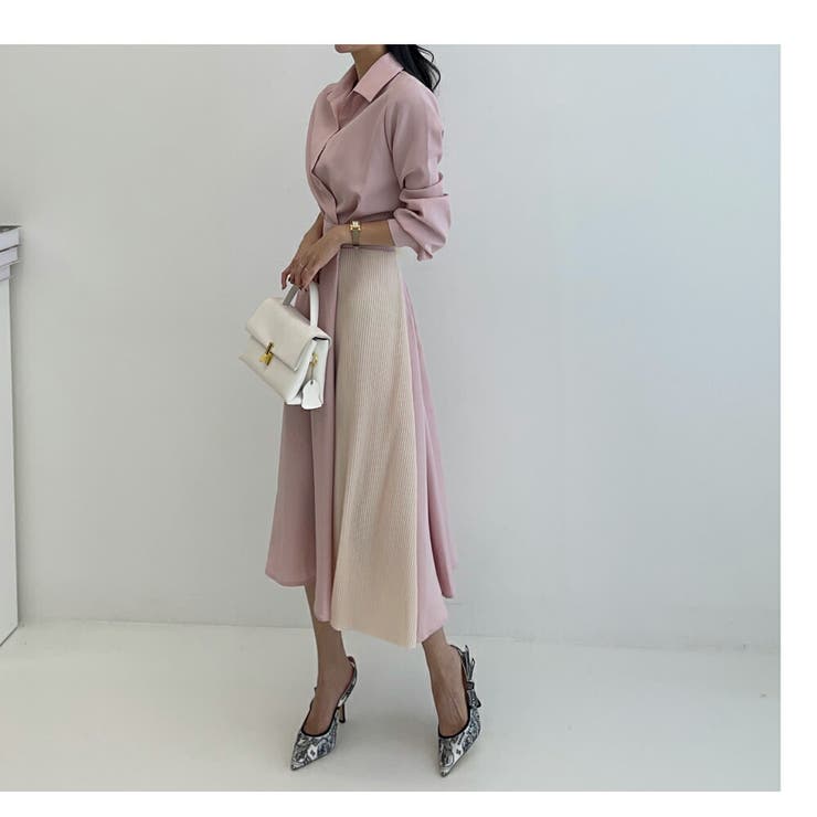 バイカラーワンピース 3色展開 シャツワンピース | JS FASHION | 詳細画像7