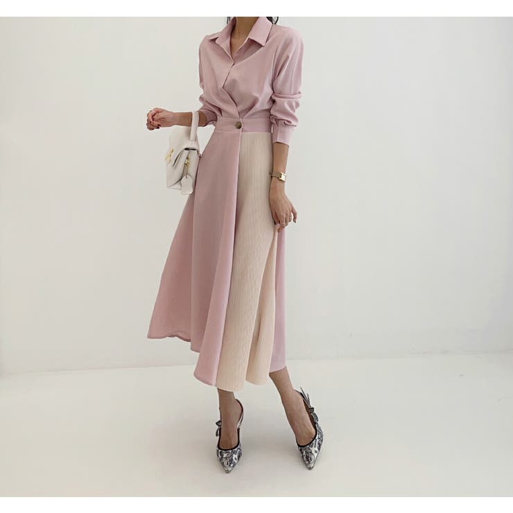 バイカラーワンピース 3色展開 シャツワンピース | JS FASHION | 詳細画像5