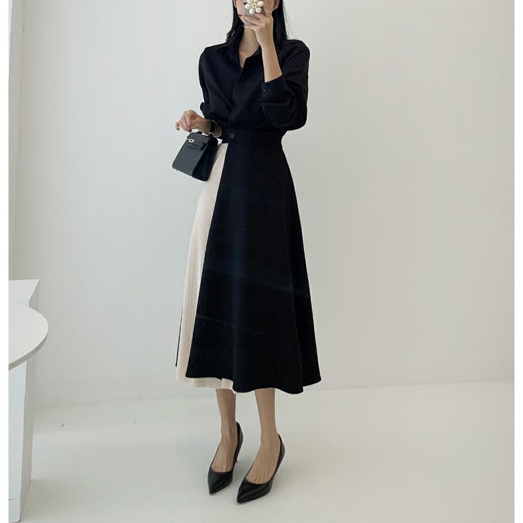 バイカラーワンピース 3色展開 シャツワンピース | JS FASHION | 詳細画像16