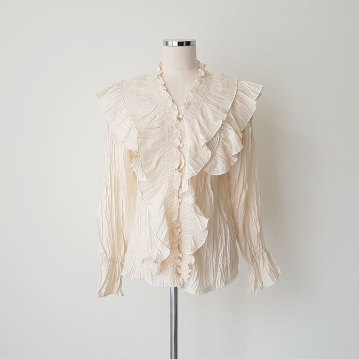 フリルシャツ ブラウス シワ加工 | JS FASHION | 詳細画像18 