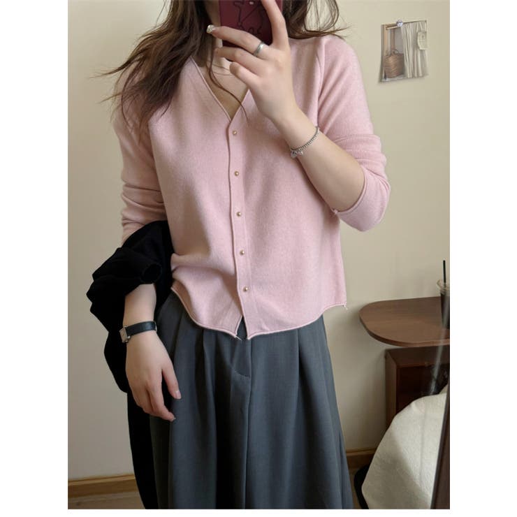 Vネック ニットカーディガン レディース | JS FASHION | 詳細画像11 